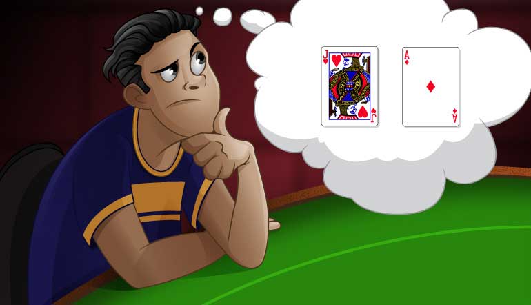 jogo de cartas conhecido em inglês como blackjack