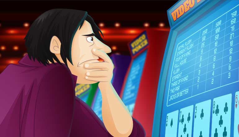 Un giocatore di video poker
