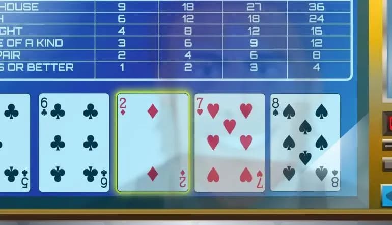 La grafica di un video poker