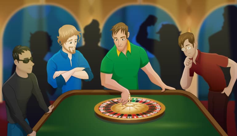 Un giocatore alla roulette