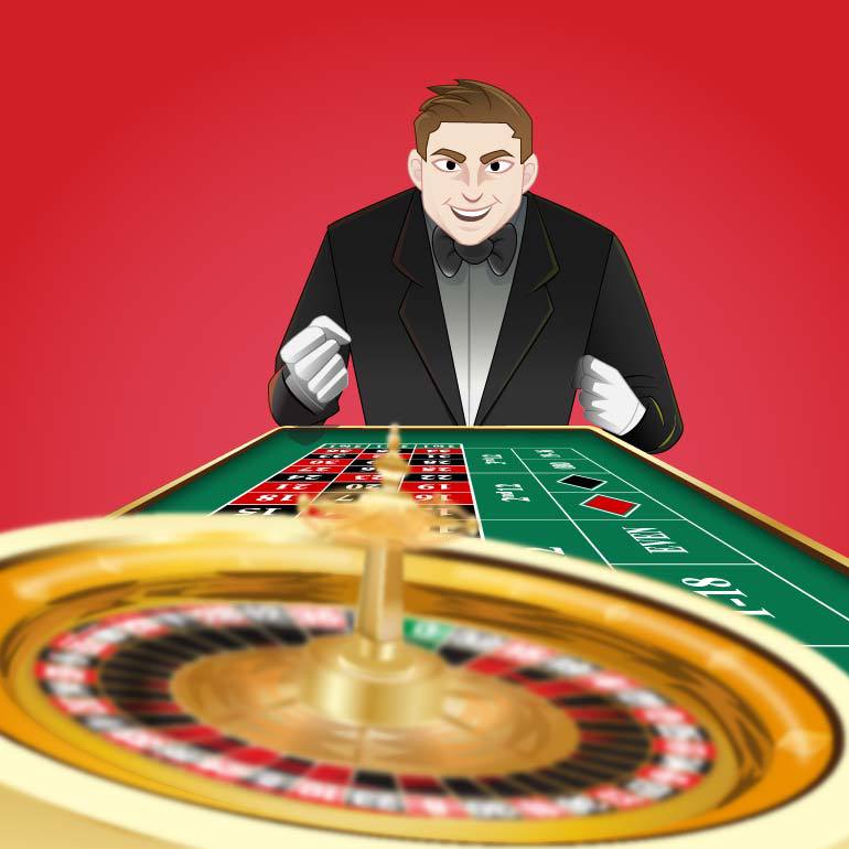 Un giocatore alla roulette