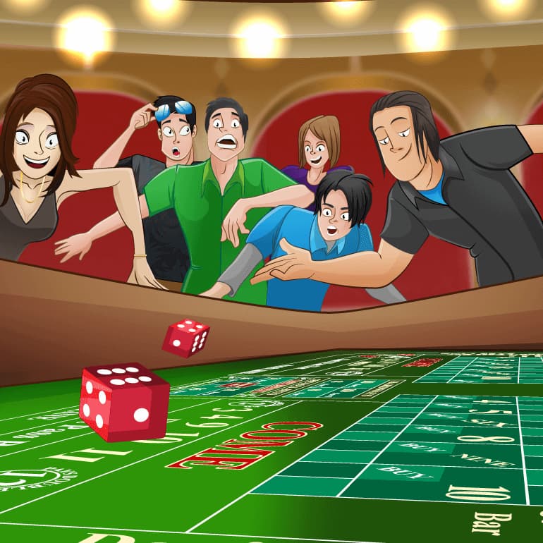 Un giocatore sul lay out della roulette!