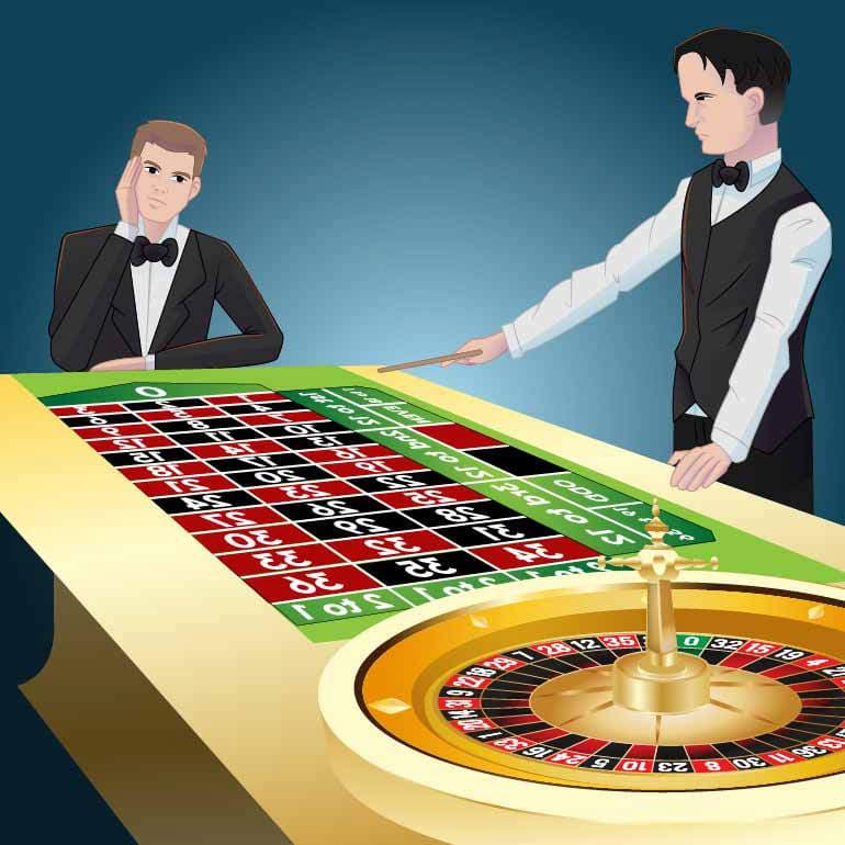 Un giocatore alla roulette