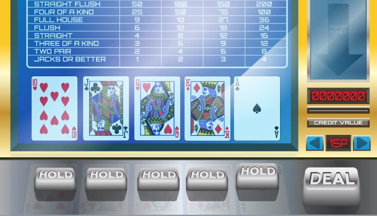 Una macchina video poker