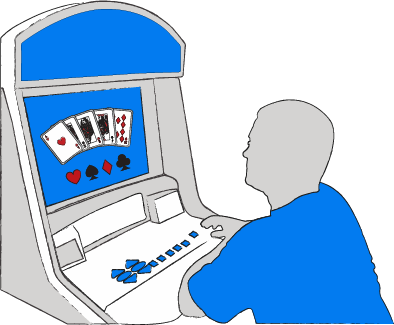 Un giocatore di video poker