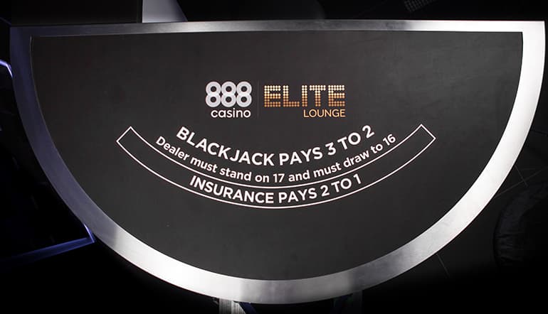 Tavolo di blackjack Elite Lounge al casinò dal vivo 888casino