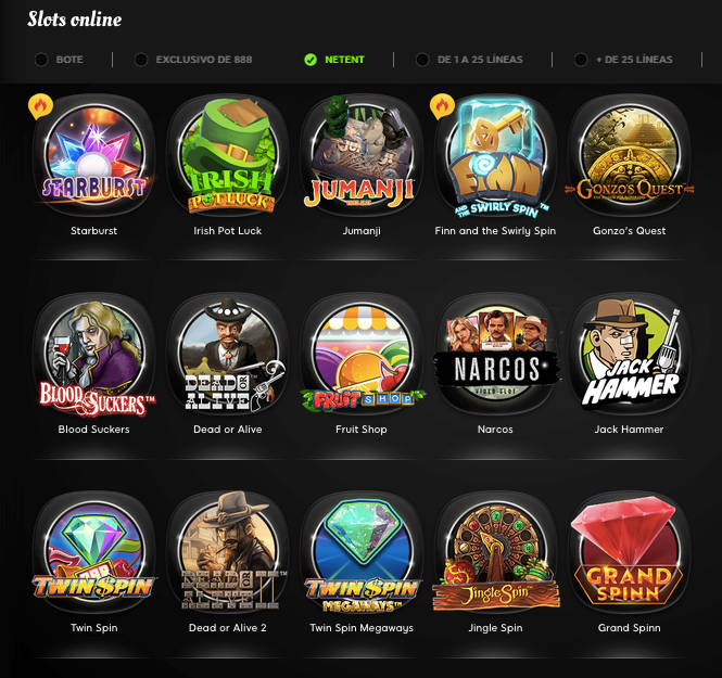 Le slot online NetEnt di 888 Casino