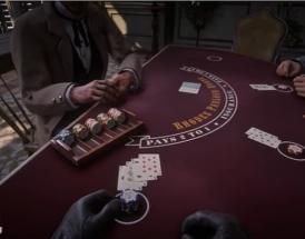 Una sfida di blackjack in Red Dead Redemption 2