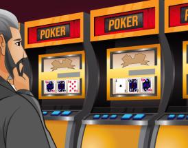 Un giocatore di video poker