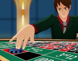 Un giocatore di roulette che applica il sistema d'Alembert