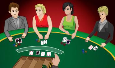 Un tavolo di blackjack