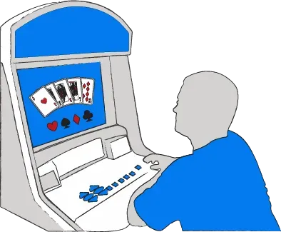 Un giocatore di video poker
