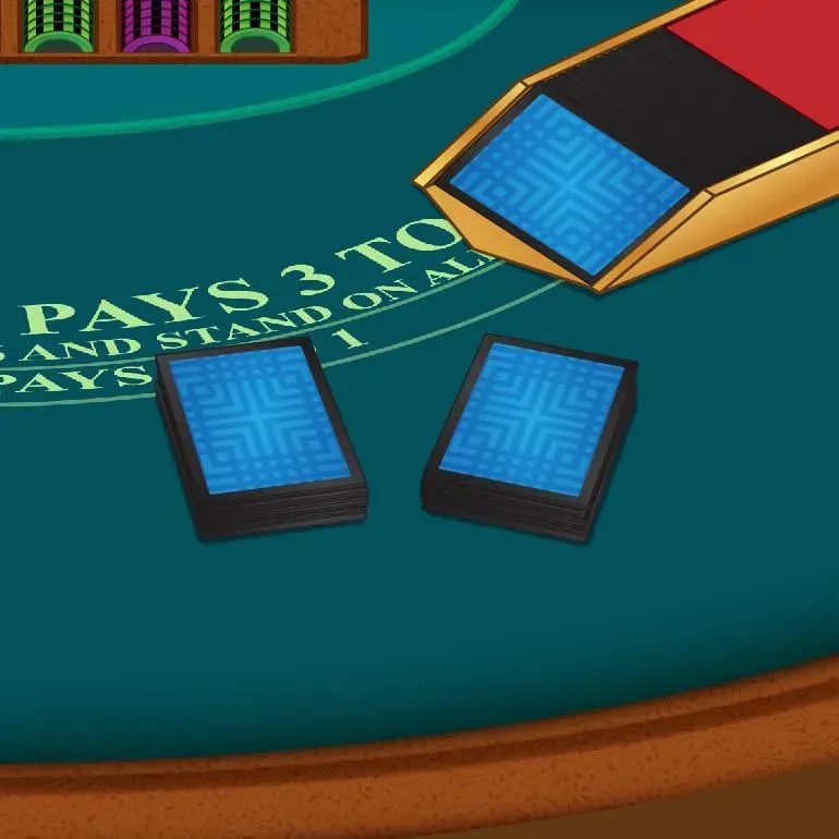 Due mazzi di carte nel blackjack