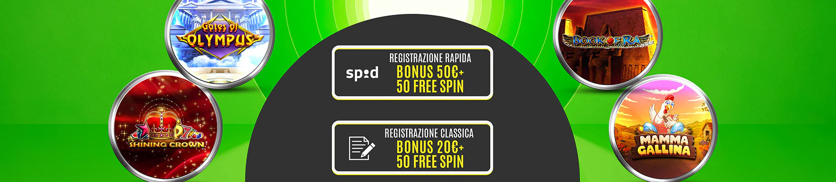 BONUS ALLA REGISTRAZIONE: 20€