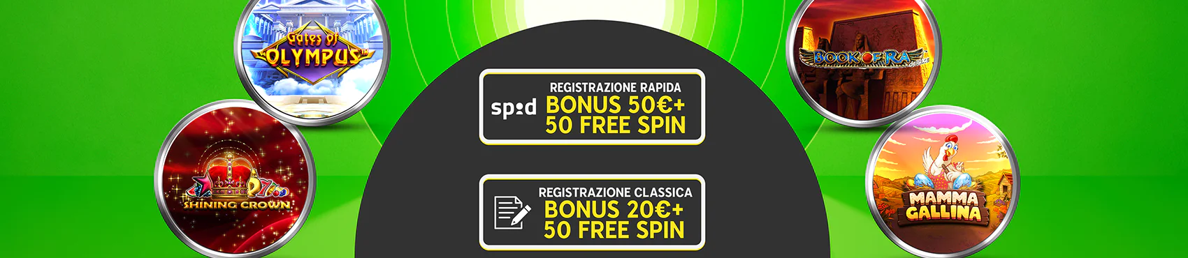 BONUS ALLA REGISTRAZIONE: 20€