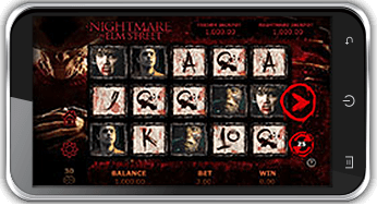 playing a niare on elm street jackpot on mobile