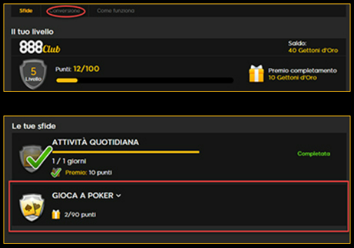 Come convertire i gettoni d’oro in premi